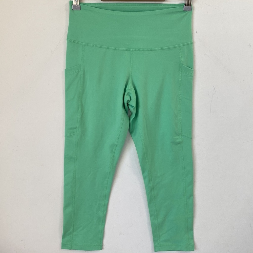 Z by Zella High Waist 7/8‎ Length Leggings with Pockets, Green Marine, Sz S, NWT - Picture 3 of 10
